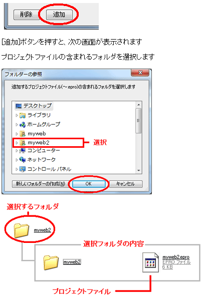 開くー項目追加
