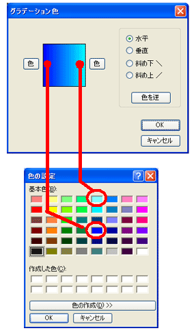 グラデーション-2つの色